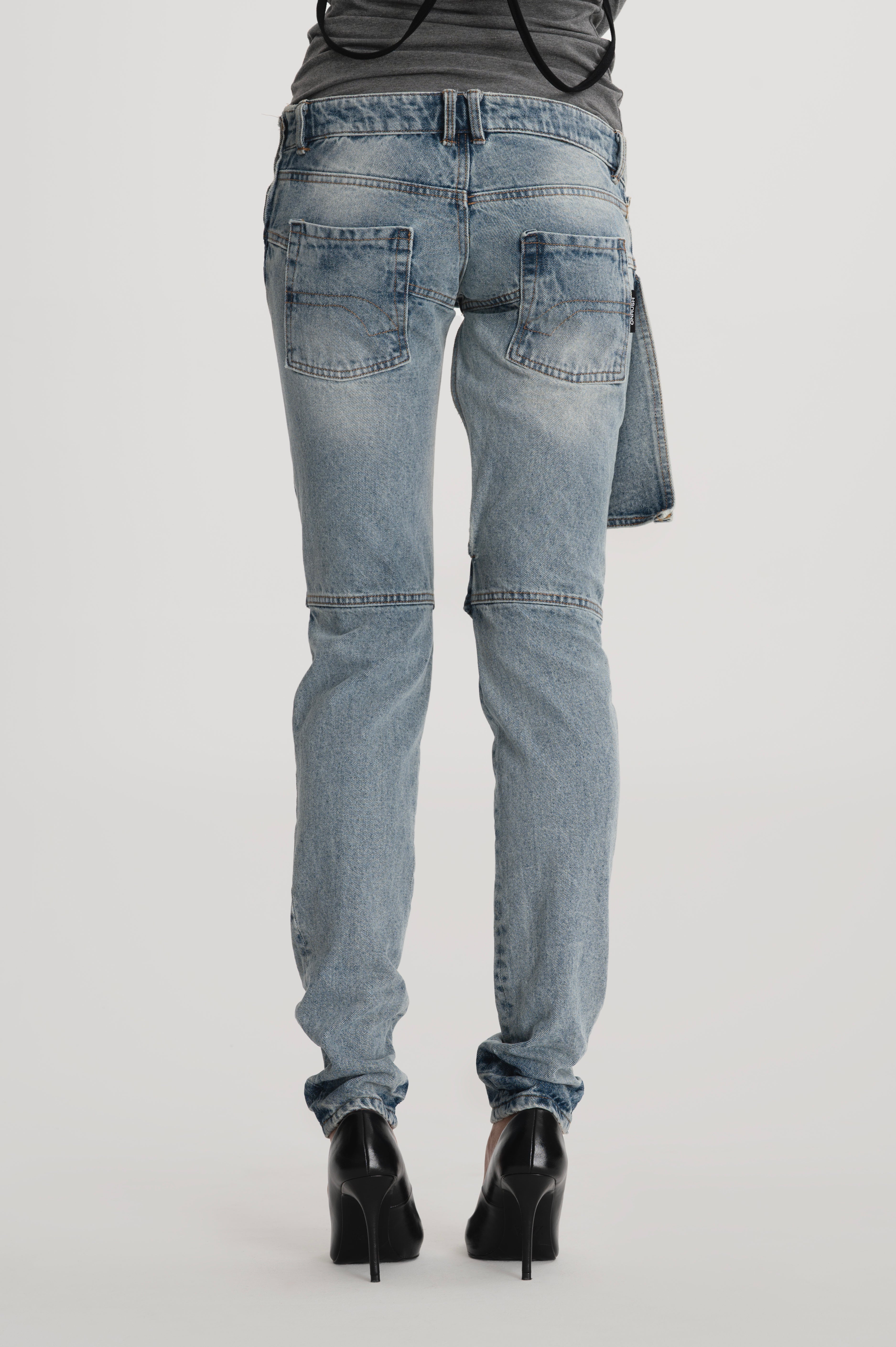 Panel Skinny Jeans - Blue Stone