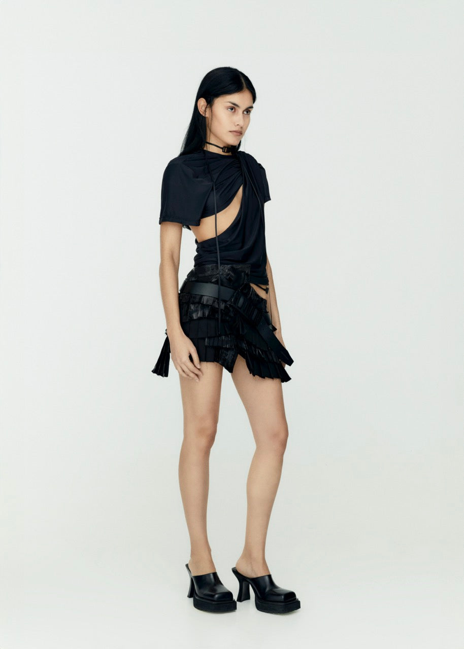 Twirl Mini Skirt Black